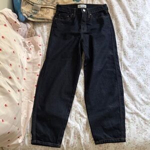 DKNY Dark Blue Relaxed Barrel Jeans